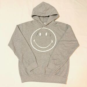 Smiley Originals Grey Graphic Hoodie – Smiley Face Design – Size S